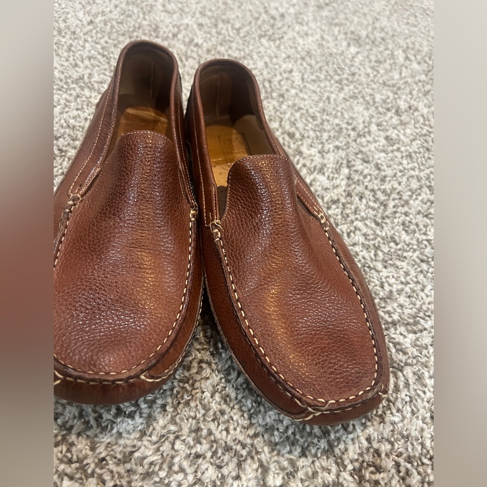 Mercanti Fiorentini Brown leather driver loafers